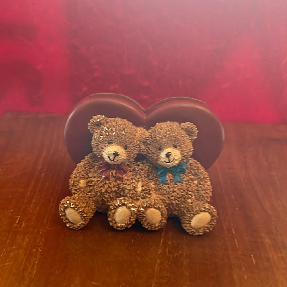 Vintage Zondervan 1997 Scripture Keeper Love Bears Figurine-Collectible-Resin